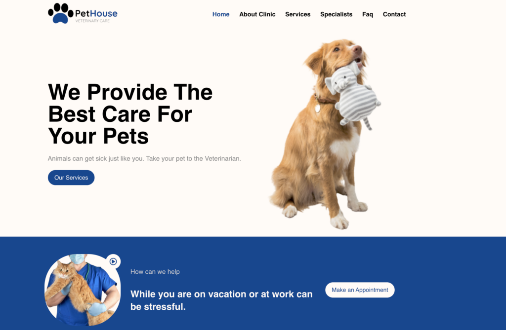 WordPress Website Templates for Pets
